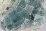 Stormy-Day Blue, Cubic Fluorite Crystal Cluster - Sicily, Italy #183787-1